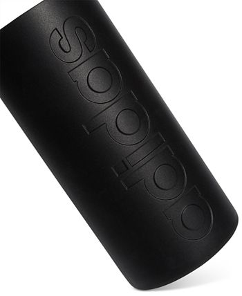 Garrafa de água de vidro Adidas Squad 720 masculina, preta, tamanho regular