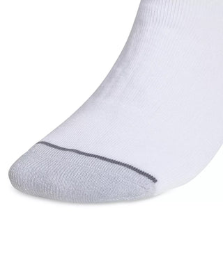 Meias Adidas Sport Linear 2 High Quarter Masculinas, Pacote com 3, Brancas, Tamanho Regular