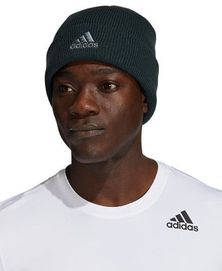 Gorro de malha dobrado masculino adidas preto tamanho regular