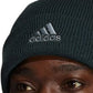 Gorro de malha dobrado masculino adidas preto tamanho regular