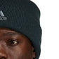 Gorro de malha dobrado masculino adidas preto tamanho regular