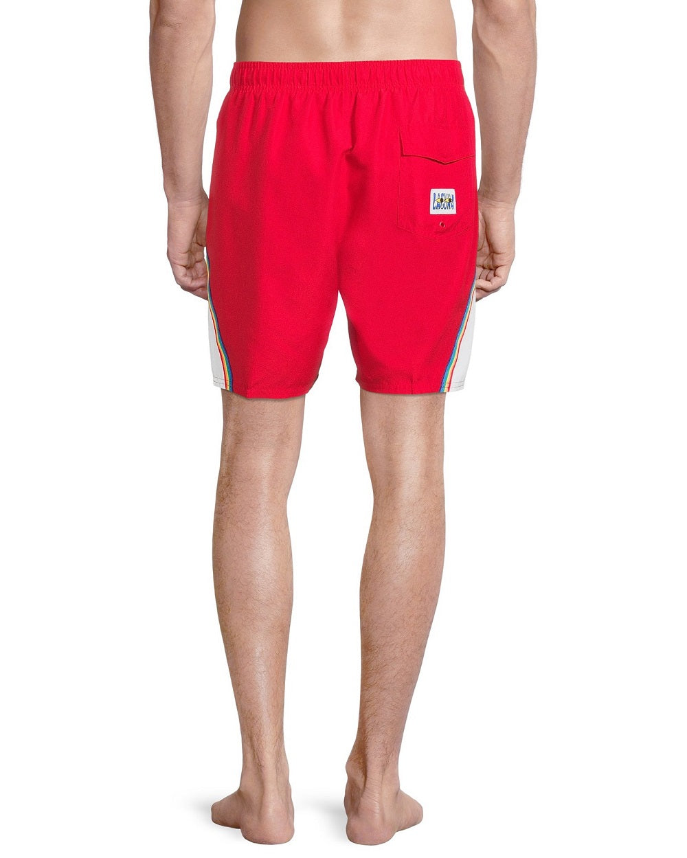 Shorts de banho Laguna Big Boy's Colorblocked Vermelho Tamanho M
