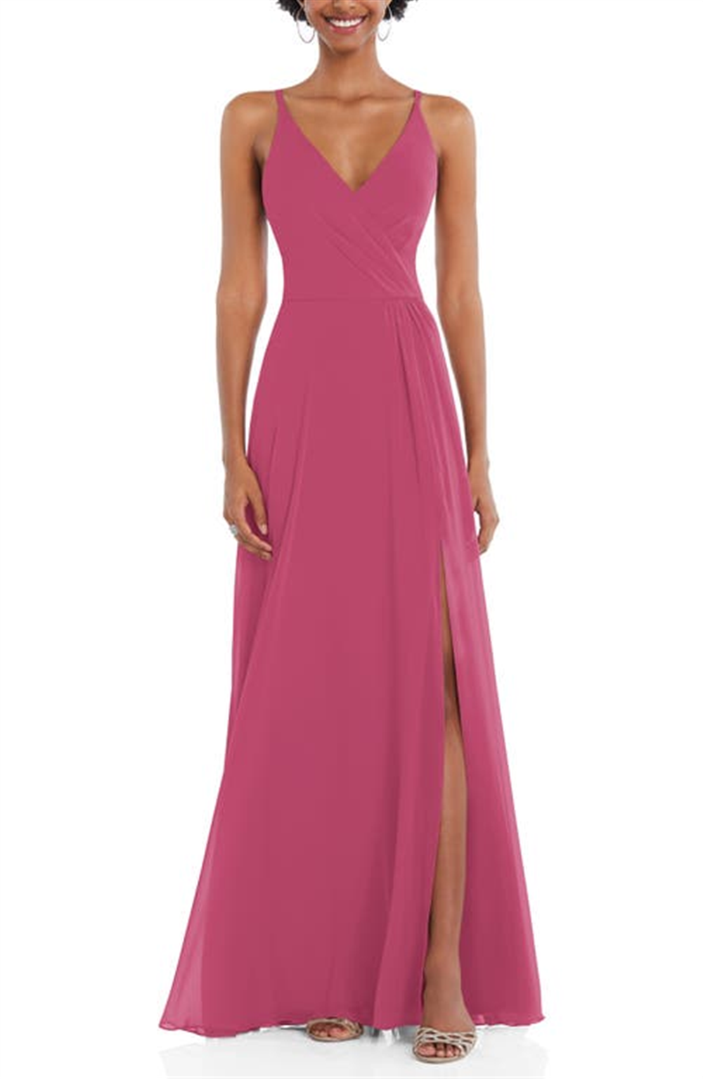 Vestido longo com corpete envolvente After Six para mulheres, tamanho 0, com estampa Tea Rose
