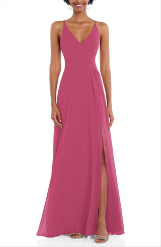 Vestido longo com corpete envolvente After Six para mulheres, tamanho 0, com estampa Tea Rose