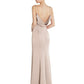 Vestido feminino After Six com decote em V e costas abertas, tamanho 4