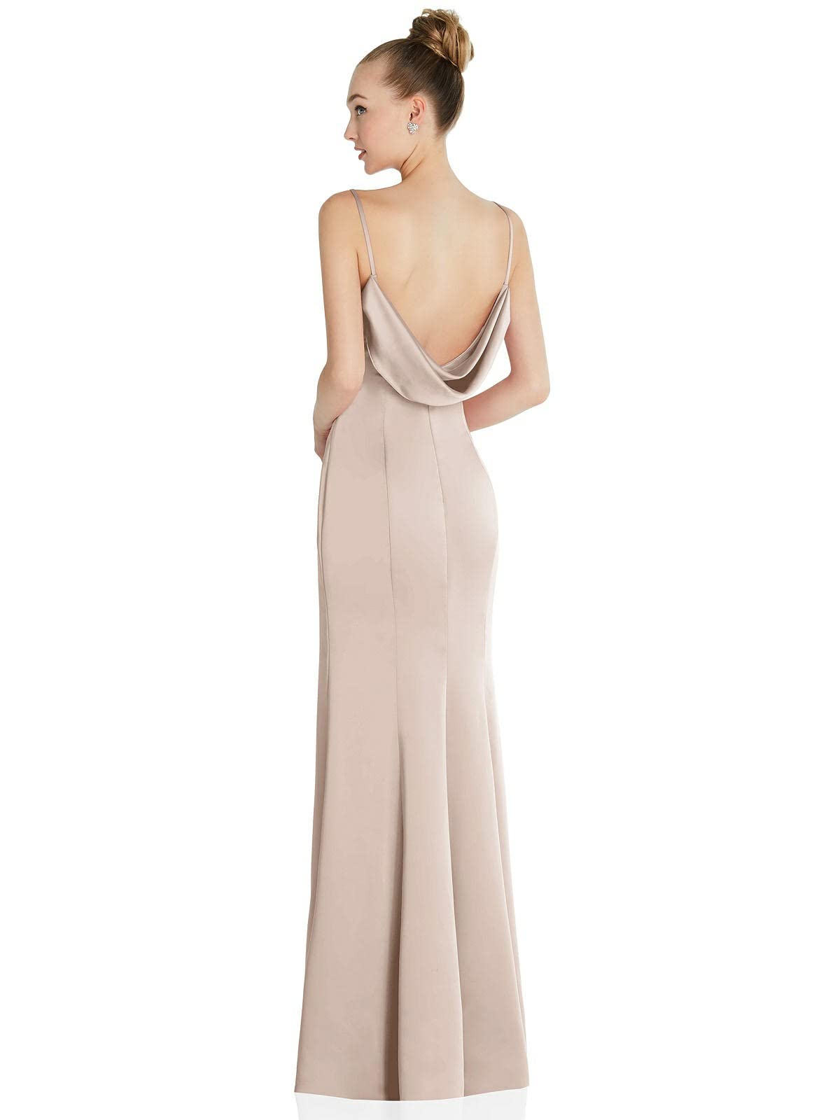 Vestido feminino After Six com decote em V e costas abertas, tamanho 4