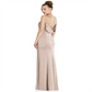 Vestido feminino After Six com decote em V e costas abertas, tamanho 4