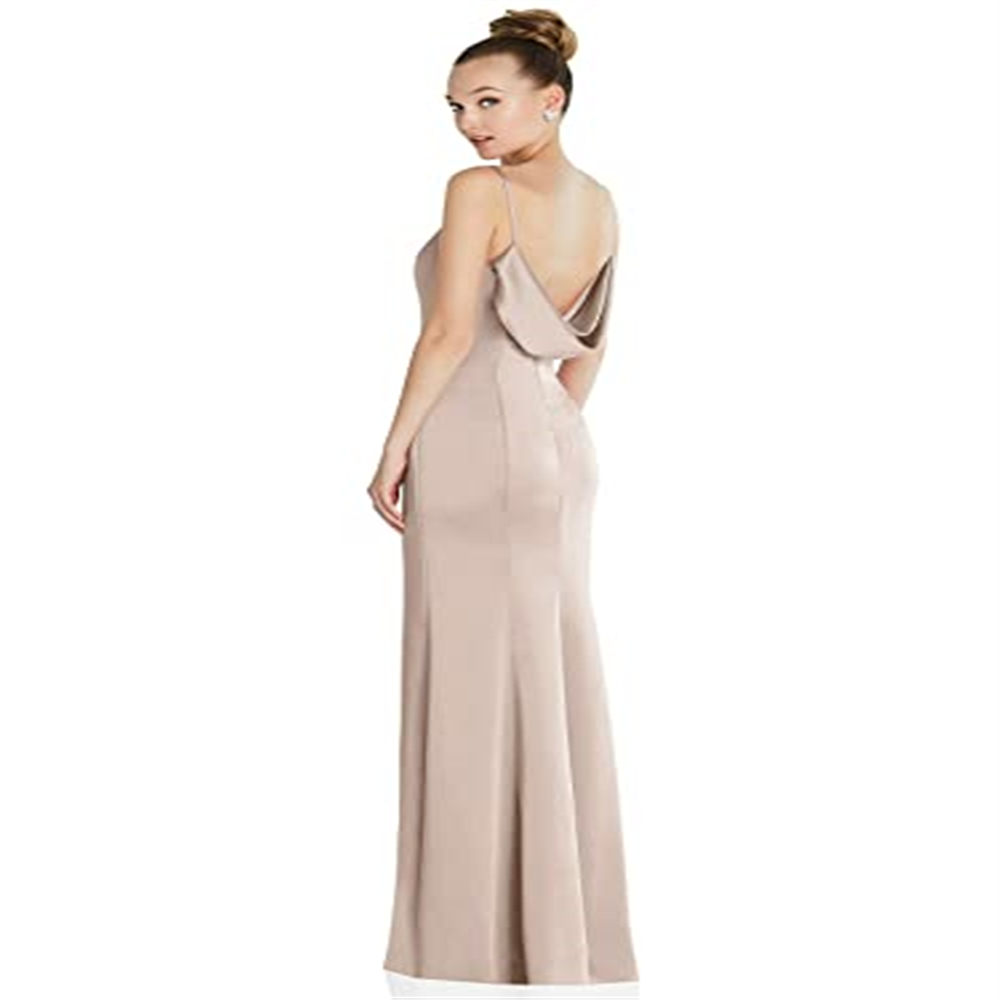 Vestido feminino After Six com decote em V e costas abertas, tamanho 4
