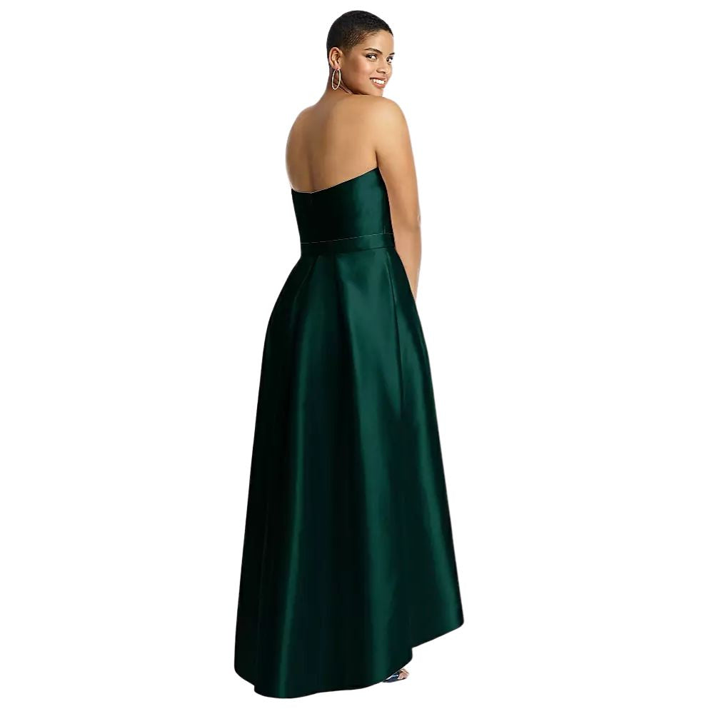 Vestido longo feminino Alfred Sung, tamanho XS, comprimento alto e baixo