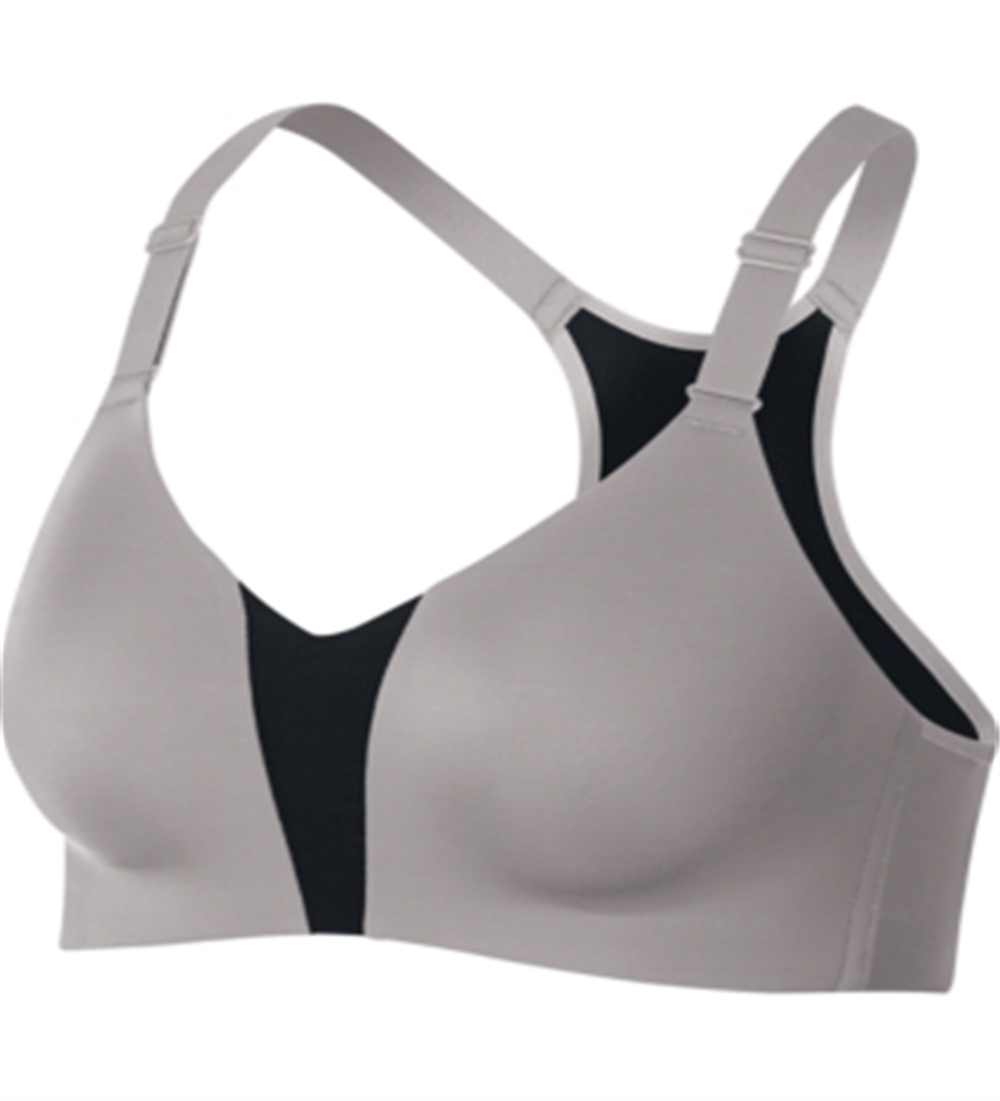 Sutiã esportivo de alto impacto Nike Rival Dri Fit Racerback feminino, cinza, tamanho 34E