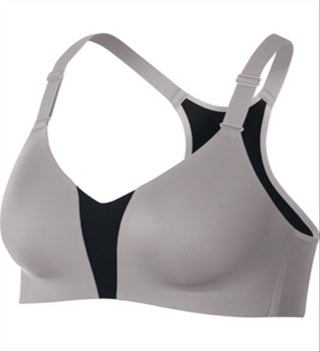 Sutiã esportivo de alto impacto Nike Rival Dri Fit Racerback feminino, cinza, tamanho 34E
