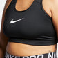 Sutiã esportivo Nike Swoosh feminino preto tamanho 2X
