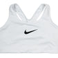 Sutiã esportivo Nike Dri Fit de suporte médio feminino, branco, tamanho 2X