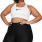 Sutiã esportivo leve Nike Support Racerback feminino, branco, tamanho 3X
