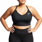 Sutiã esportivo Nike Plus Solid Indy feminino, preto, tamanho 2X