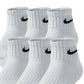 Meias de treino Nike Everyday Cushioned para homem, brancas, tamanho grande