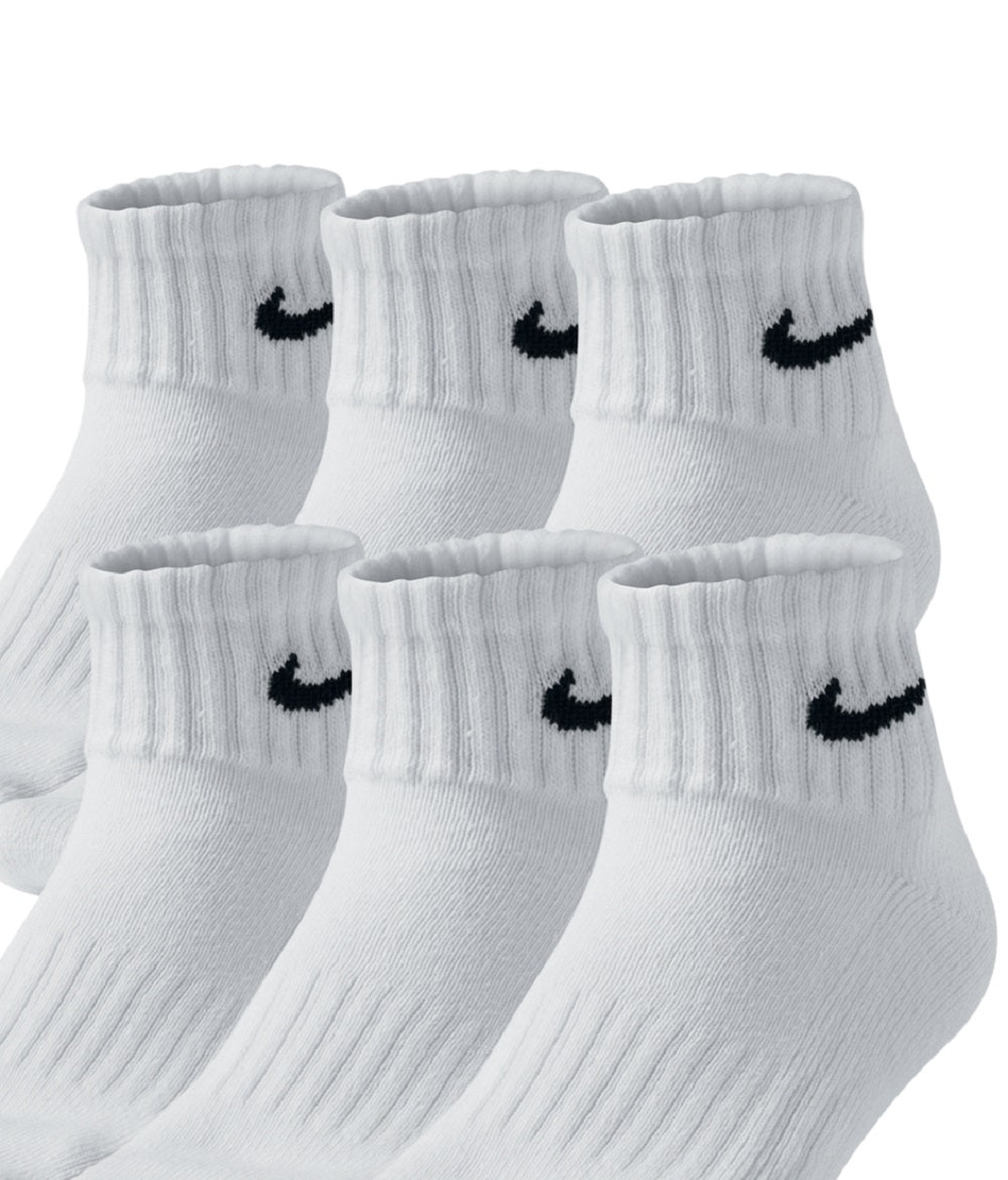 Meias de treino Nike Everyday Cushioned para homem, brancas, tamanho grande