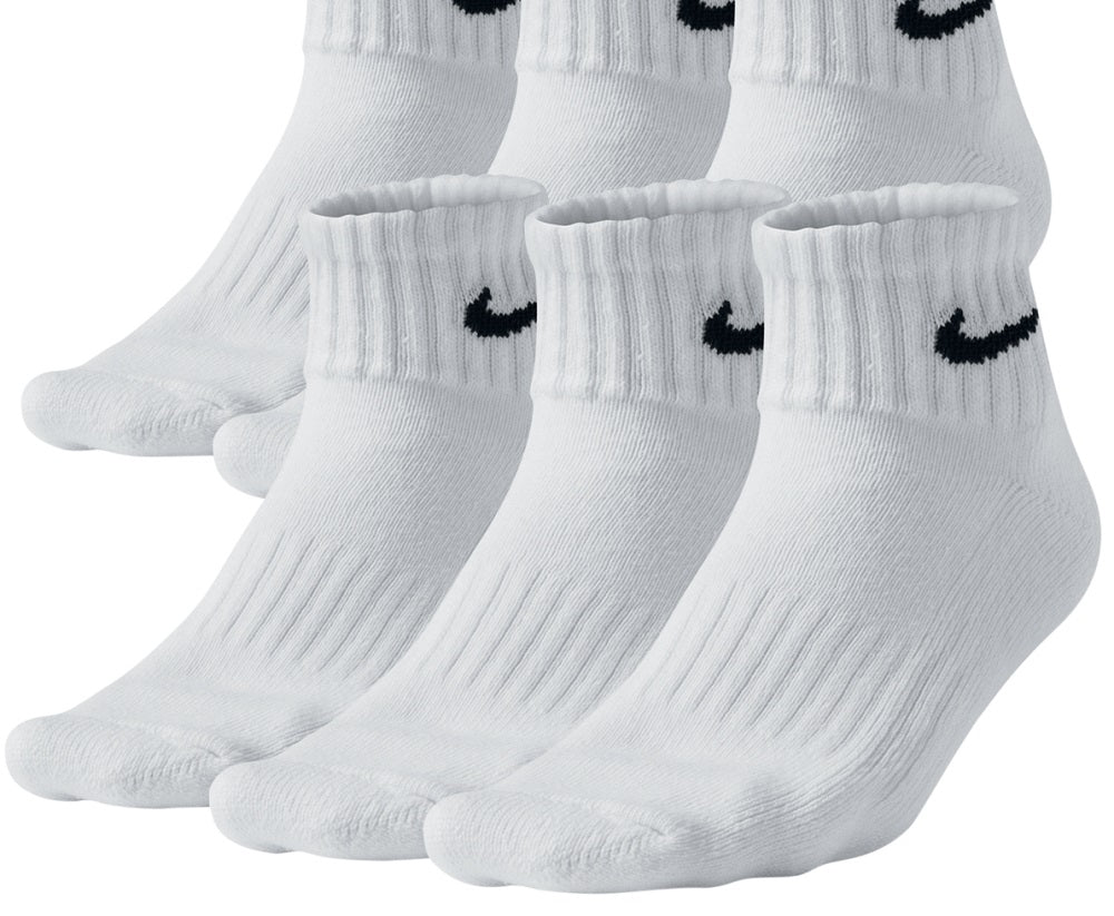 Meias de treino Nike Everyday Cushioned para homem, brancas, tamanho grande
