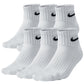 Meias de treino Nike Everyday Cushioned para homem, brancas, tamanho grande