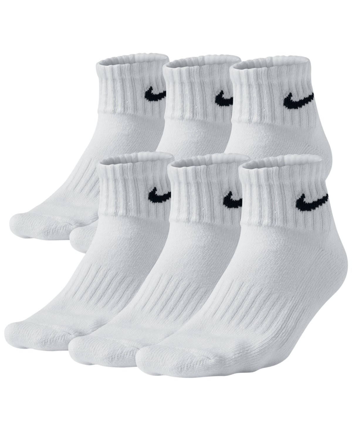 Meias de treino Nike Everyday Cushioned para homem, brancas, tamanho grande