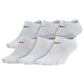 Meias Nike Sportswear No Show Performance Femininas, Pacote com 6 unidades, Brancas, Tamanho Médio