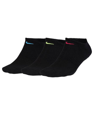 Nike Everyday Cushion No Show Feminino 3 Pares Preto Tamanho Médio