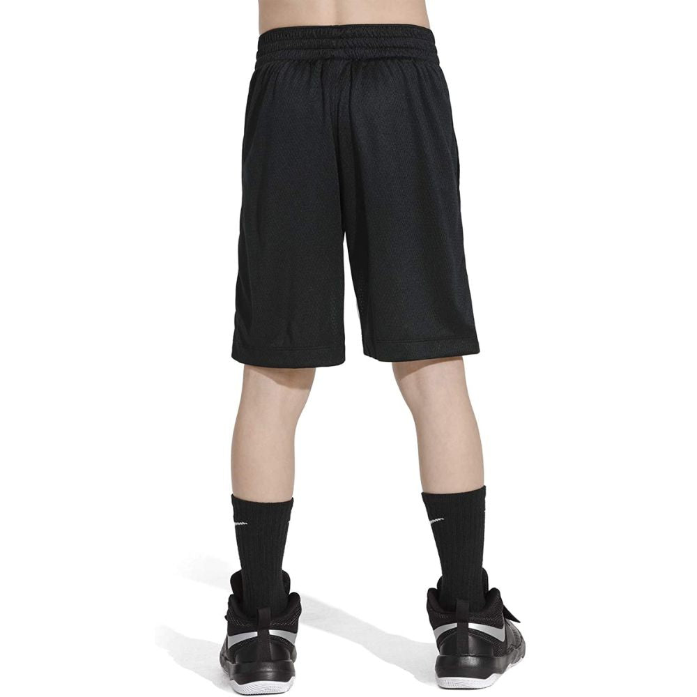 Nike 8" Dry Short Trophy, shorts de treino Dri-FIT para meninos, shorts esportivos, preto/branco/branco, P