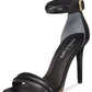 Sandálias femininas Kenneth Cole Brooke com tira no tornozelo, pretas, tamanho 5,5 M
