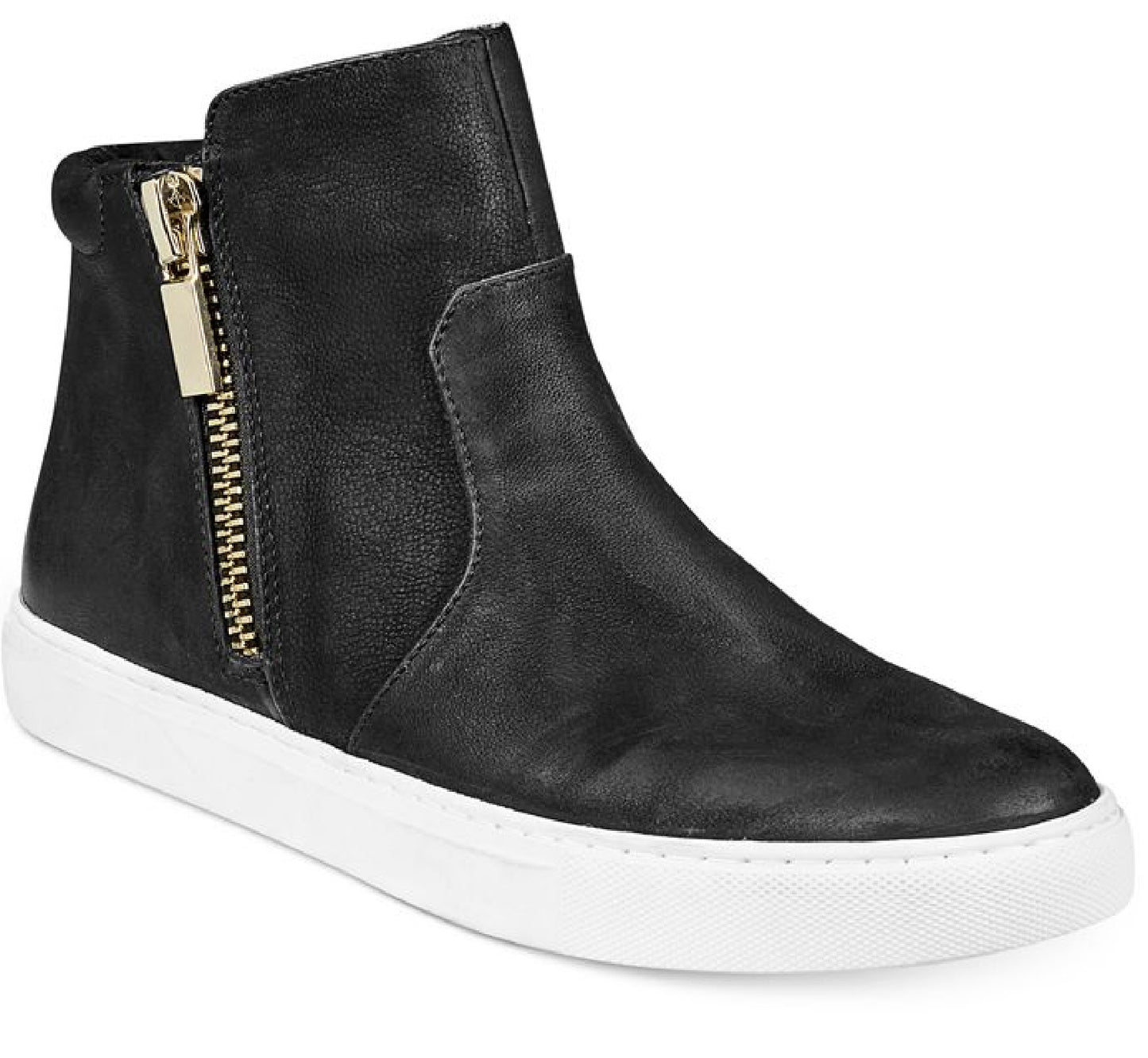 Tênis esportivo feminino Kenneth Cole Kiera com zíper e acolchoado, preto, tamanho 9,5 M