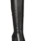 Bota feminina Kenneth Cole Justin resistente à água até o joelho, preta, tamanho 8,5 M