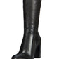 Bota feminina Kenneth Cole Justin resistente à água até o joelho, preta, tamanho 8,5 M