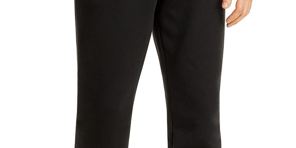 Calça Lacoste Sport Brushed Fleece Masculina com Abertura Elástica na Perna, Preta, Tamanho XXXX-G