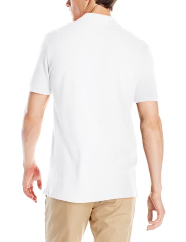 Camisa polo masculina Lacoste Slim Fit Piquet, branca, tamanho 4