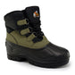 Botas de neve masculinas Polar Armor All Weather, verdes, tamanho 8 M