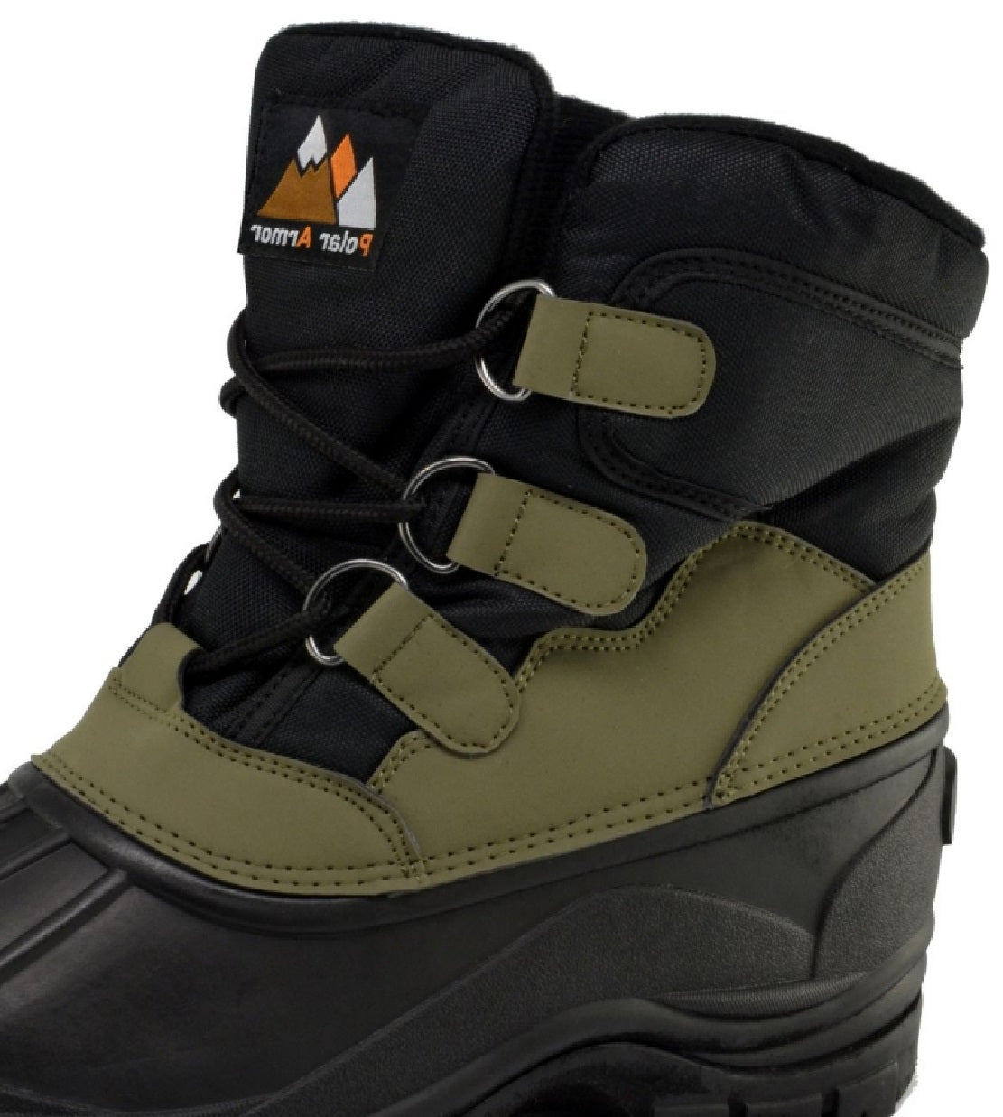 Botas de neve masculinas Polar Armor All Weather, verdes, tamanho 9 M