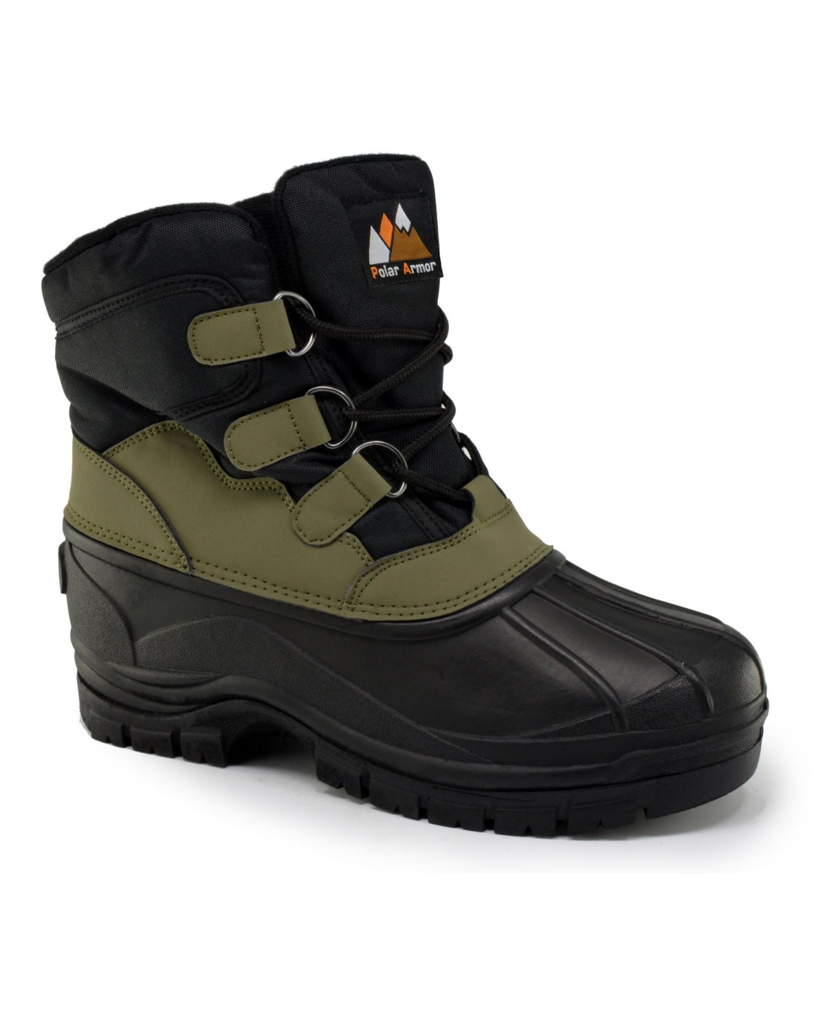 Botas de neve masculinas Polar Armor All Weather, verdes, tamanho 11 M