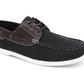 Sapatos náuticos masculinos Akademiks Marina com cadarço, pretos, tamanho 12 M