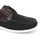 Sapatos náuticos masculinos Akademiks Marina com cadarço, pretos, tamanho 12 M