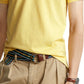 Polo Ralph Lauren Masculino Classic Fit Algodão Malha Polo Amarelo Tamanho XX-Grande