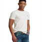 Camiseta Polo Ralph Lauren Masculina Classic Fit Jersey Gola Redonda Bege Tamanho Grande