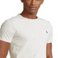 Camiseta Polo Ralph Lauren Masculina Classic Fit Jersey Gola Redonda Bege Tamanho Grande