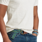 Camiseta Polo Ralph Lauren Masculina Classic Fit Jersey Gola Redonda Bege Tamanho Grande