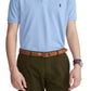 Camisa polo masculina de malha Polo Ralph Lauren azul, tamanho médio
