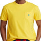 Camiseta Polo Ralph Lauren Masculina Gola Redonda Bolso Amarela Tamanho XX-G