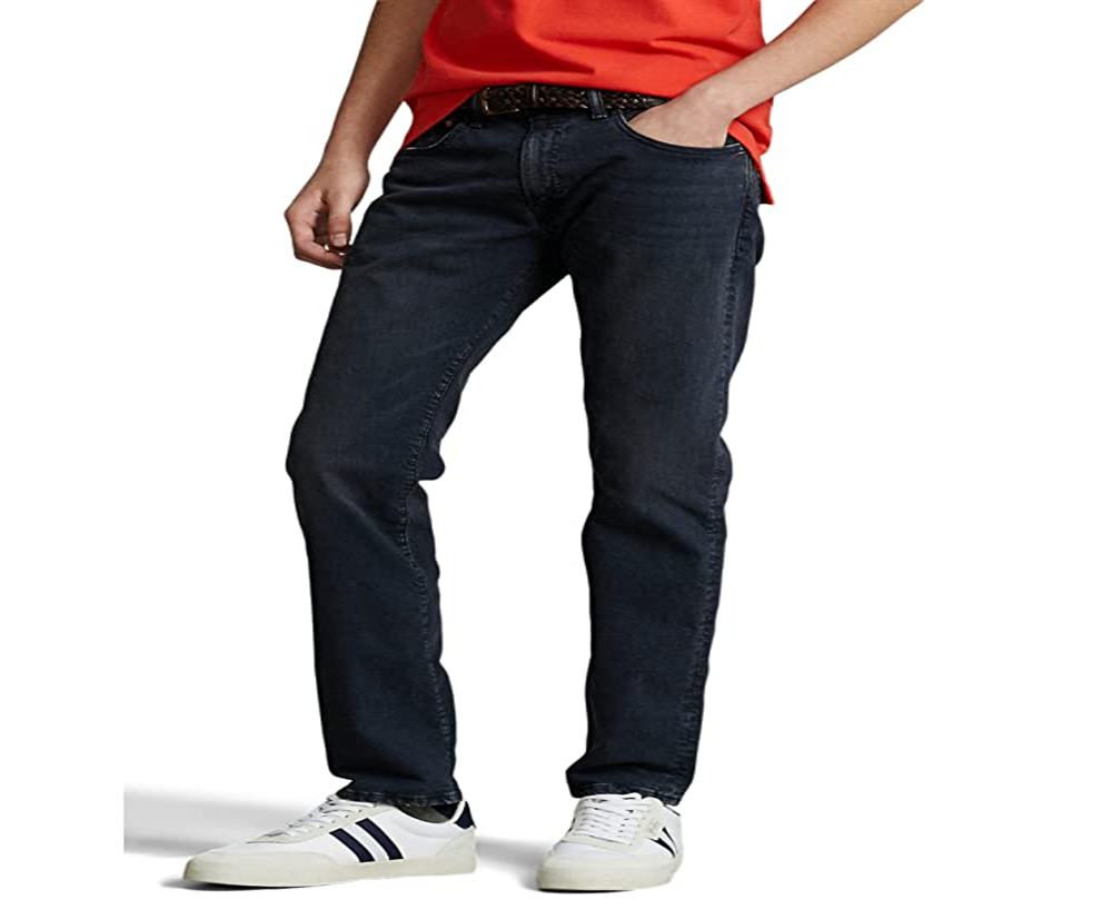 Calça jeans masculina Polo Ralph Lauren Varick Slim Straight Azul Tamanho 33X30