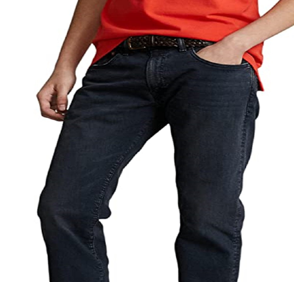 Calça jeans masculina Polo Ralph Lauren Varick Slim Straight Azul Tamanho 33X30