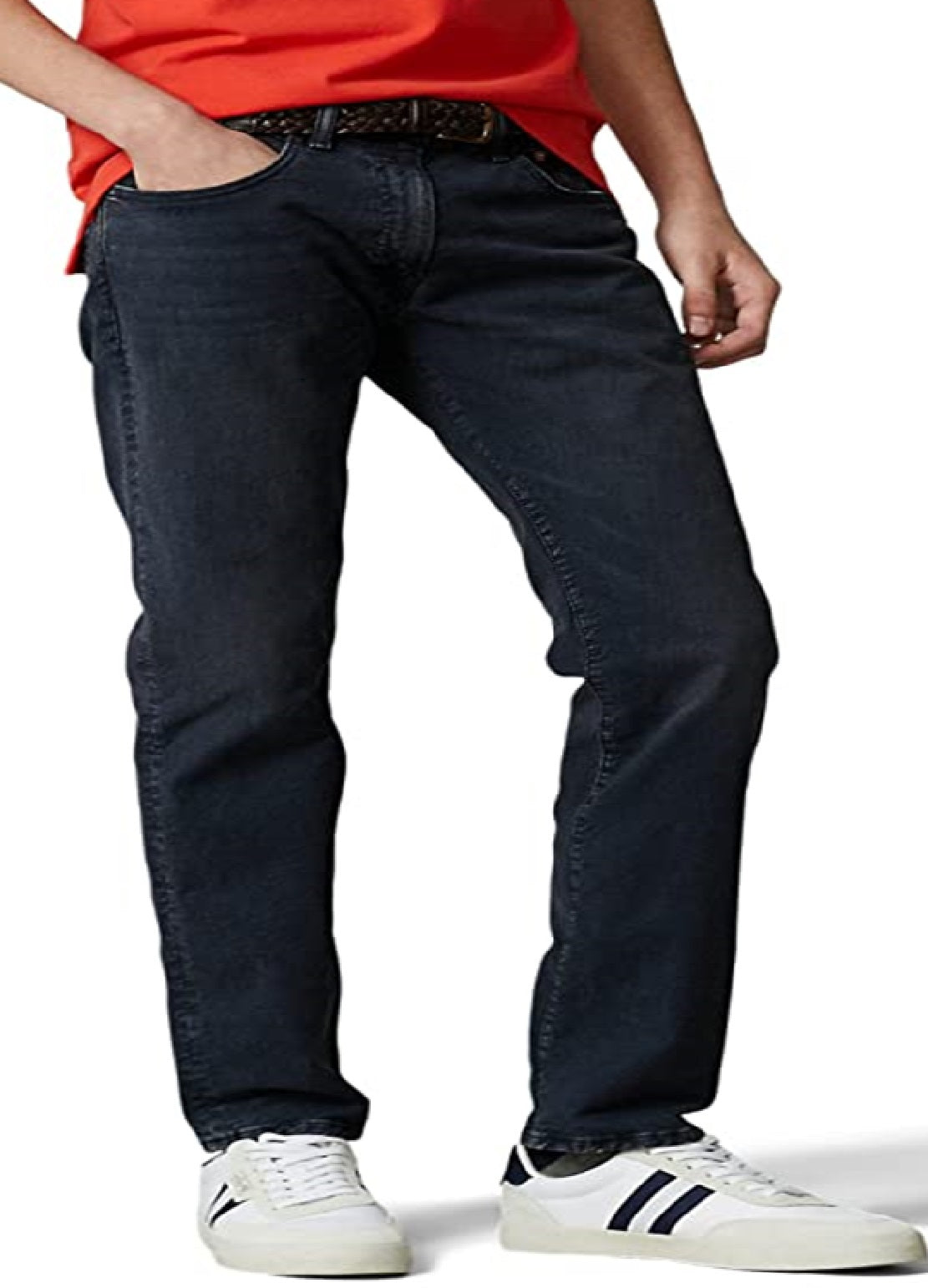 Calça jeans masculina Polo Ralph Lauren Varick Slim Straight Azul Tamanho 36X30