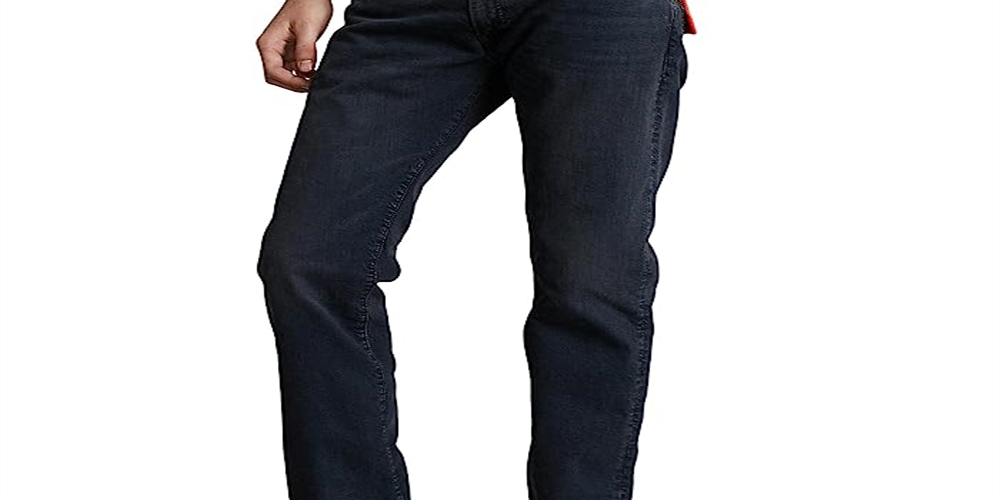 Calça Jeans Ralph Lauren Varick Slim Straight Masculina Azul Tamanho 36X32