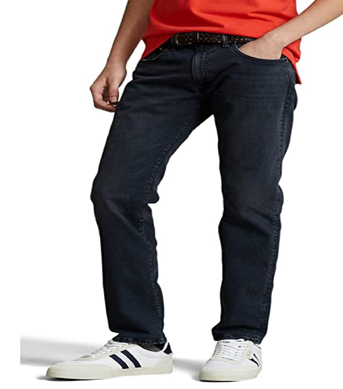Calça jeans masculina Polo Ralph Lauren Varick Slim Straight Azul Tamanho 38X32