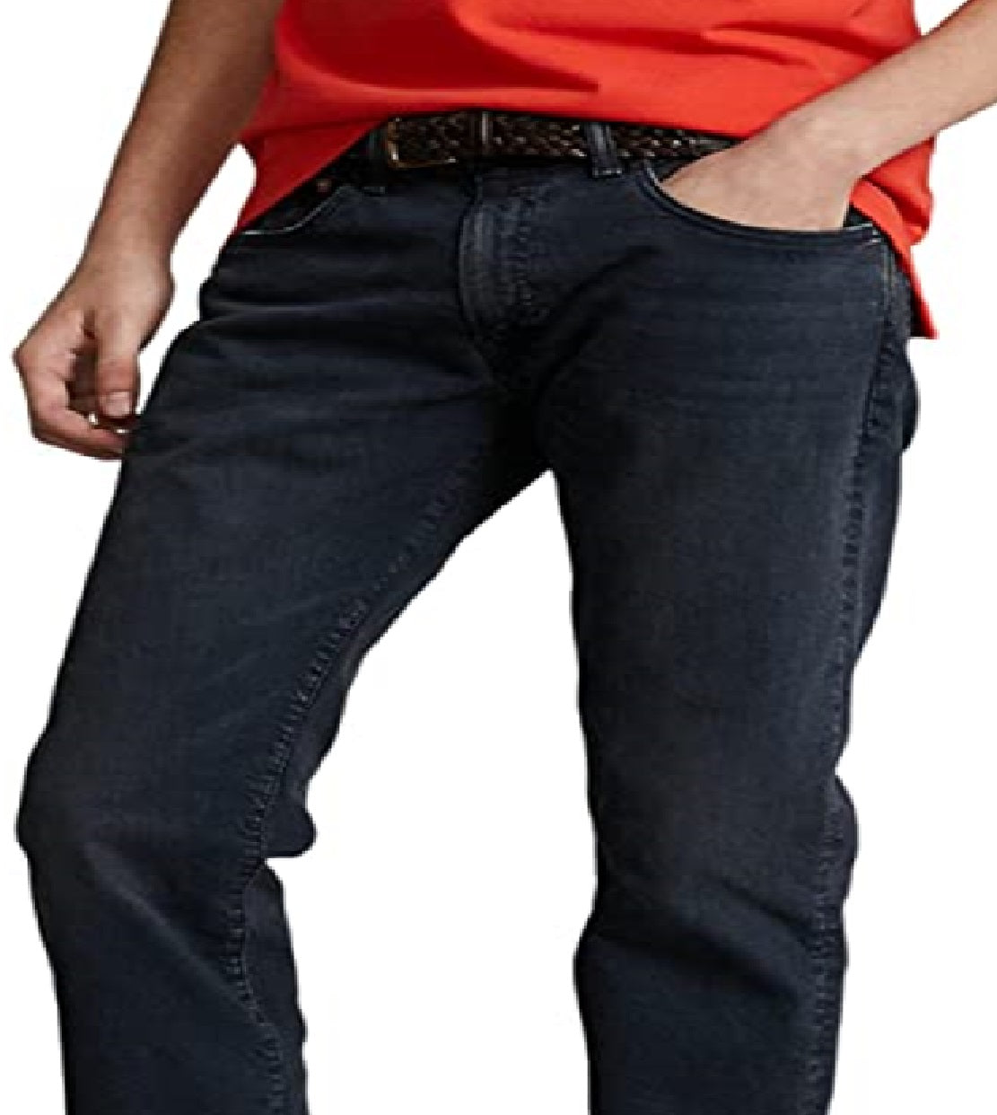 Calça jeans masculina Polo Ralph Lauren Varick Slim Straight Azul Tamanho 38X32